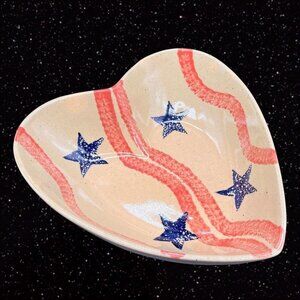 Vintage Three Rivers Pottery Art Pottery Bowl 25th Anniversary‎ Sponge 9.5”w 3”t